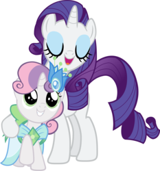 Size: 8000x8567 | Tagged: safe, artist:pilot231, rarity, sweetie belle, pony, unicorn, g4, make new friends but keep discord, absurd resolution, belle sisters, clothes, cute, diasweetes, dress, duo, duo female, female, filly, foal, mare, open mouth, siblings, simple background, sisters, transparent background, vector