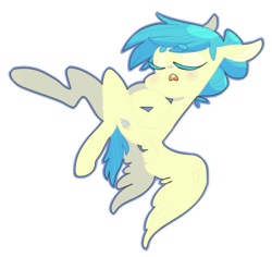 Size: 1420x1339 | Tagged: safe, artist:amphoera, oc, oc only, oc:venti via, beanbrows, simple background, sleeping, transparent background