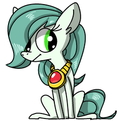 Size: 958x925 | Tagged: safe, artist:nobody, color edit, edit, oc, oc only, oc:emerald jewel, colt quest, colored, colt, male, necklace, solo, trap