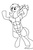 Size: 1600x2400 | Tagged: safe, artist:shit-tier, fluttershy, anthro, unguligrade anthro, g4, 1000 hours in ms paint, black and white, female, flying, grayscale, lineart, monochrome, ms paint, muscles, muscleshy, simple background, solo, white background