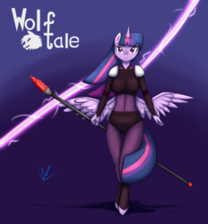 Size: 3199x3448 | Tagged: safe, artist:wolfy-pony, twilight sparkle, anthro, unguligrade anthro, g4, clothes, female, high res, looking at you, solo, twilight sparkle (alicorn)