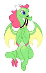 Size: 400x636 | Tagged: safe, artist:queencold, oc, oc only, oc:lady, dragon, bridle, dragon oc, dragoness, reins, simple background, solo, teenaged dragon, transparent background