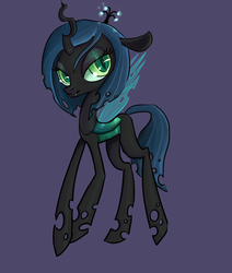 Size: 1024x1209 | Tagged: safe, artist:moon petals, queen chrysalis, changeling, changeling queen, g4, crown, cute, cutealis, female, jewelry, regalia, solo, teenager, younger
