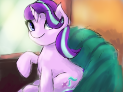 Size: 1024x768 | Tagged: safe, artist:grammar404, starlight glimmer, g4, the crystalling, female, looking at you, scene interpretation, solo