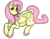 Size: 2366x1832 | Tagged: safe, artist:graffiti, fluttershy, pegasus, pony, g4, colored hooves, ear fluff, eye shimmer, female, prone, solo