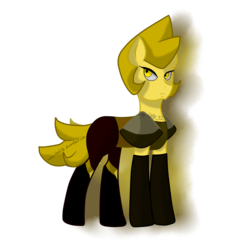 Size: 3000x3000 | Tagged: safe, artist:lord-32, earth pony, pony, female, high res, mare, ponified, simple background, solo, steven universe, watermark, white background, yellow diamond (steven universe)