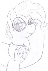 Size: 2295x3351 | Tagged: safe, artist:seenty, derpibooru exclusive, mayor mare, g4, glasses, high res, pencil drawing, traditional art