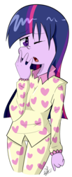 Size: 1625x3943 | Tagged: safe, artist:befishproductions, twilight sparkle, equestria girls, g4, clothes, cute, female, pajamas, signature, simple background, solo, transparent background, twiabetes