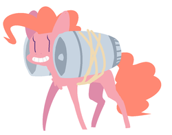 Size: 1005x790 | Tagged: safe, artist:nobody, pinkie pie, g4, female, grin, jet engine, lineless, solo, this will end in tears and/or death