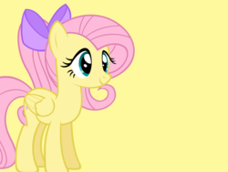 Size: 800x600 | Tagged: safe, artist:pinkponyproduction, fluttershy, g4, alternate hairstyle, bow, female, hair bow, solo