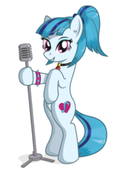 Size: 1563x2292 | Tagged: safe, artist:negasun, sonata dusk, earth pony, pony, equestria girls, g4, cute, equestria girls ponified, female, looking at you, mare, microphone, ponified, simple background, smiling, solo, transparent background