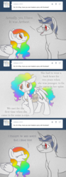 Size: 696x1872 | Tagged: safe, artist:aisu-isme, oc, oc only, oc:artbeat, oc:dr. x-ray, ask the creepy ponies, glasses