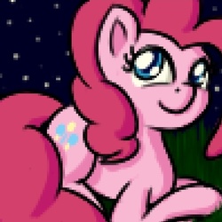 Size: 496x496 | Tagged: safe, artist:pinkiesheen, pinkie pie, g4, female, night, solo