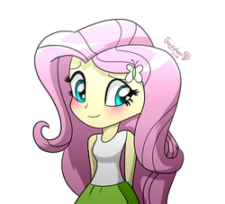 Size: 2200x2000 | Tagged: safe, artist:graytyphoon, fluttershy, equestria girls, g4, blushing, female, high res, solo