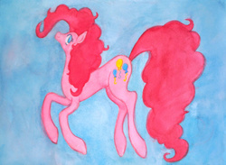Size: 1024x749 | Tagged: safe, artist:enuwey, pinkie pie, earth pony, pony, g4, female, mare, solo, traditional art