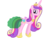 Size: 1031x774 | Tagged: dead source, safe, artist:asctoons, princess cadance, alicorn, pony, g4, butt, fart, fart cloud, female, love wind, lovebutt, mare, plot, solo