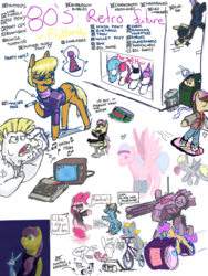 Size: 3000x4000 | Tagged: safe, artist:brainflowcrash, artist:living_dead, artist:strangersaurus, fluttershy, ms. harshwhinny, pinkie pie, rarity, scootaloo, g4, back to the future part 2, bicycle, cigarette, drawpile disasters, lightcycle, metal gear, smoking, tron
