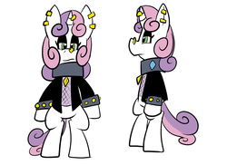 Size: 3300x2400 | Tagged: safe, artist:pembroke, sweetie belle, pony, g4, bipedal, female, high res, meanie belle, solo