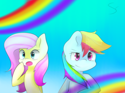 Size: 6307x4728 | Tagged: safe, artist:php69, fluttershy, rainbow dash, g4, absurd resolution, rainbow