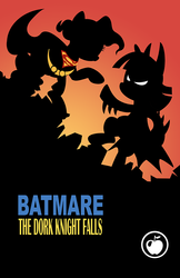 Size: 648x1000 | Tagged: safe, artist:pixelkitties, pinkie pie, twilight sparkle, g4, batman, crossover, male, superman, the dark knight returns