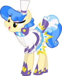 Size: 7546x9260 | Tagged: safe, artist:thebosscamacho, sapphire shores, a dog and pony show, g4, absurd resolution, female, raised eyebrow, simple background, smiling, solo, transparent background, vector