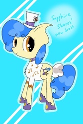 Size: 400x600 | Tagged: safe, artist:gallantserver, sapphire shores, g4, cutie mark, female, solo