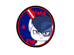 Size: 800x600 | Tagged: safe, pipsqueak, crusaders of the lost mark, g4, campaign button, election, male, solo, student pony president, vote 4 pip, vote for pip