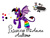 Size: 1000x750 | Tagged: safe, artist:slamjam, oc, oc only, oc:princess mi amore autismo, alicorn, bat pony, bat pony alicorn, pony, alicorn oc, bat wings, broken horn, clothes, controller, crown, cup, ear piercing, earring, facial scar, horn, jewelry, joke oc, keyboard, leonine tail, microphone, notebook, paintbrush, pencil, peytral, piercing, rainbow, rainbow eyes, rainbow socks, regalia, scar, simple background, socks, spots, striped socks, tail, torn ear, white background, wings