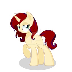 Size: 894x894 | Tagged: safe, artist:darkynez, oc, oc only, adoptable, blank flank, magical lesbian spawn, offspring, parent:rarity, parent:sunset shimmer, parents:sunsarity, simple background, watermark, white background