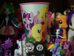 Size: 2592x1944 | Tagged: safe, applejack, lyra heartstrings, twilight sparkle, alicorn, pony, g4, collection, cup, female, mare, merchandise, twilight sparkle (alicorn)
