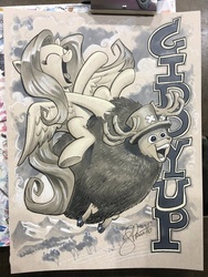 Size: 600x800 | Tagged: safe, artist:andypriceart, fluttershy, g4, crossover, one piece, tony tony chopper