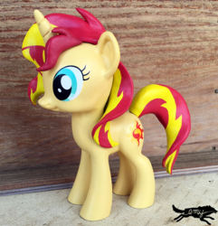 Size: 1251x1300 | Tagged: safe, artist:lostinthetrees, sunset shimmer, pony, unicorn, g4, craft, customized toy, irl, photo, solo, toy