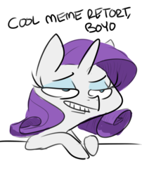 Size: 708x876 | Tagged: safe, artist:nobody, rarity, g4, cool story bro, female, reaction image, shitposting, simple background, solo, transparent background