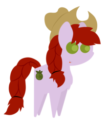 Size: 840x952 | Tagged: safe, artist:noponespecial, oc, oc only, oc:crab apple, chibi, cowboy hat, hat, simple background, solo, transparent background