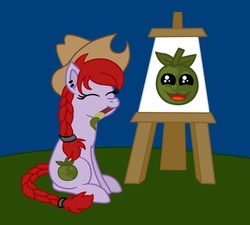 Size: 942x848 | Tagged: safe, artist:noponespecial, oc, oc only, oc:crab apple, painting, solo