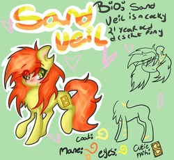 Size: 720x662 | Tagged: safe, artist:alpacakeeptheh8saway, oc, oc only, oc:sand veil, smiling, solo, yellow eyes