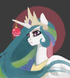 Size: 618x691 | Tagged: safe, artist:nottex, princess celestia, g4, bauble, female, ornament, solo