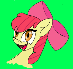 Size: 1463x1391 | Tagged: safe, apple bloom, g4, apple bloom's bow, bow, female, hair bow, smiling, solo