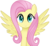 Size: 4500x4100 | Tagged: safe, artist:emera33, fluttershy, g4, absurd resolution, c:, cute, female, looking at you, shyabetes, smiling, solo, spread wings