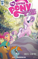 Size: 1248x1920 | Tagged: safe, artist:tony fleecs, idw, apple bloom, diamond tiara, scootaloo, silver spoon, snails, snips, sweetie belle, g4, spoiler:comic, spoiler:comic39, comic, cover, cutie mark crusaders, hot topic