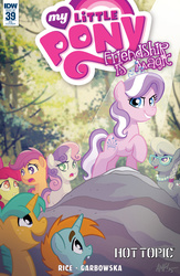 Size: 1248x1920 | Tagged: safe, artist:tony fleecs, idw, apple bloom, diamond tiara, scootaloo, silver spoon, snails, snips, sweetie belle, friendship is magic #39, g4, spoiler:comic, comic, cover, cutie mark crusaders, hot topic