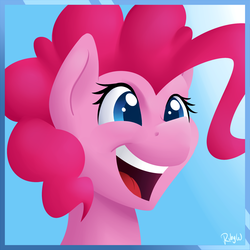 Size: 2000x2000 | Tagged: safe, artist:rubywave32, pinkie pie, g4, female, happy, high res, smiling, solo