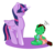 Size: 1270x1175 | Tagged: safe, artist:lucky-jacky, rainbow dash, twilight sparkle, oc, oc:northern haste, pony, g4, age regression, baby, baby pony, clothes, commission, diaper, dress, foal, male to female, plushie, rule 63, twilight sparkle (alicorn)