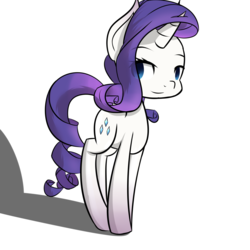 Size: 2000x2000 | Tagged: safe, artist:notten1, rarity, pony, unicorn, g4, cute, eye clipping through hair, female, high res, mare, raribetes, simple background, solo, white background