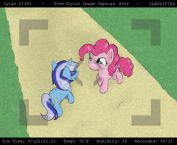 Size: 1300x1073 | Tagged: safe, artist:pinkiesheen, minuette, pinkie pie, g4, camera, camera shot, story included