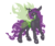 Size: 1830x1554 | Tagged: safe, artist:flyinglimes, oc, oc only, oc:queen concord, changeling, changeling queen, changeling oc, changeling queen oc, female, green changeling, green tongue, open mouth, purple changeling, raised hoof, simple background, solo, tongue out, transparent background