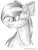 Size: 3684x4897 | Tagged: safe, artist:gree3, oc, oc only, oc:enchanted glow, bat pony, pony, monochrome, portrait, solo