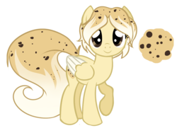 Size: 1324x961 | Tagged: safe, artist:xsidera, oc, oc only, oc:chocolate chip, food pony, original species, cute, food, solo