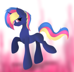 Size: 2520x2464 | Tagged: safe, artist:skajcia, oc, oc only, oc:midnight light, pony, unicorn, high res, horn, solo, unicorn oc