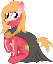 Size: 1498x1798 | Tagged: safe, artist:plone, big macintosh, g4, clothes, costume, macareina, necromancer, nightmare night costume, rule 63, simple background, transparent background, vector